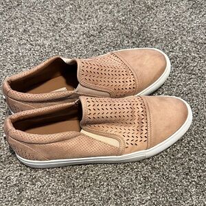 Steve Madden Brown Perforated Slip-Ons